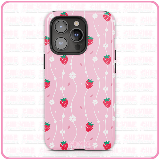 Sweet Strawberry (Vines) Tough iPhone Case