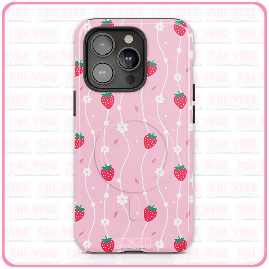Sweet Strawberry (Vines) Tough iPhone Case