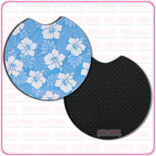 Hibiscus Vibe Car Coasters