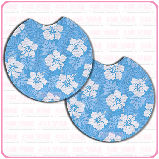 Hibiscus Vibe Car Coasters