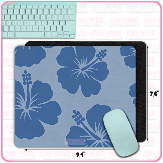 Hibiscus (Blue) Mouse Pad