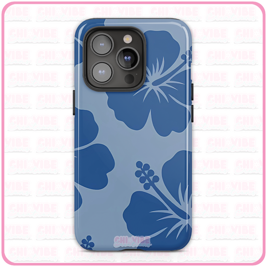 Hibiscus Vibe (Blue) Tough iPhone Case