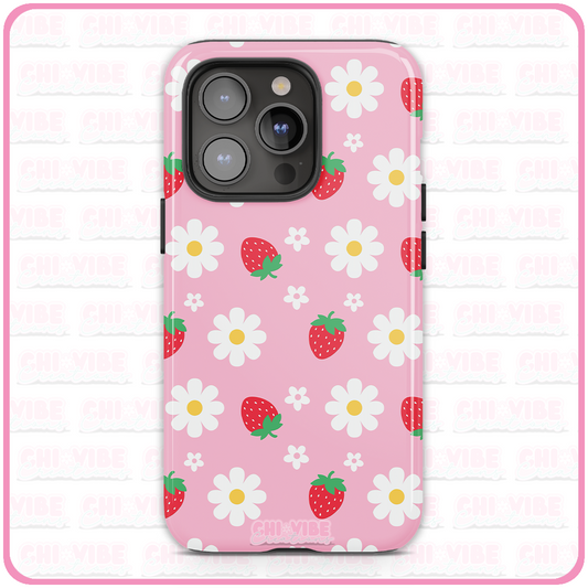 Sweet Strawberry (Daisies) Tough iPhone Case
