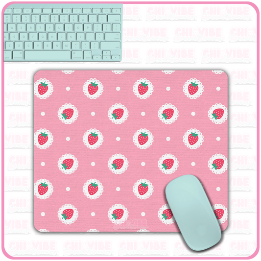 Sweet Strawberry (Lace) Mouse Pad