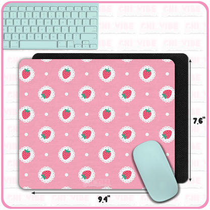 Sweet Strawberry (Lace) Mouse Pad