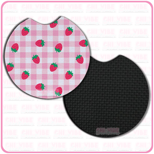 Sweet Strawberry (Picnic) Car Coasters